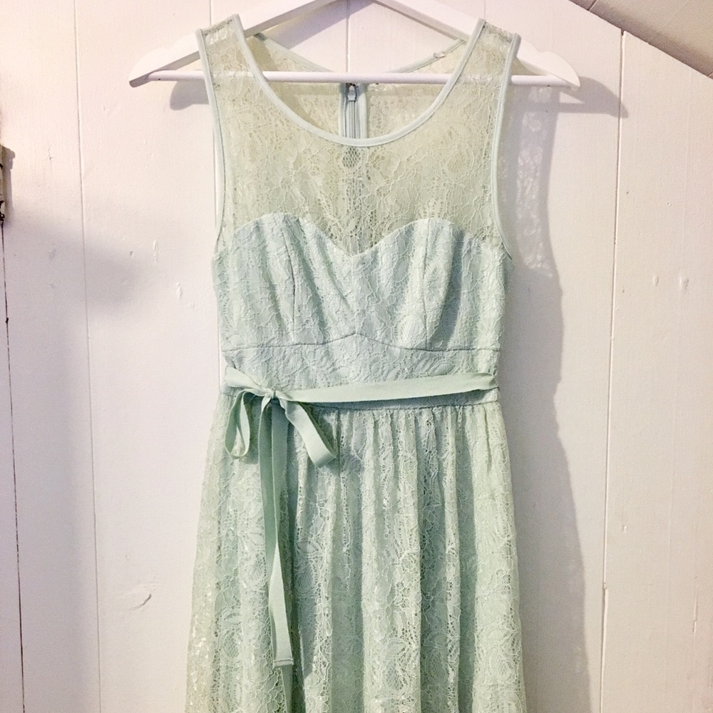 Mint Green Lace Dress